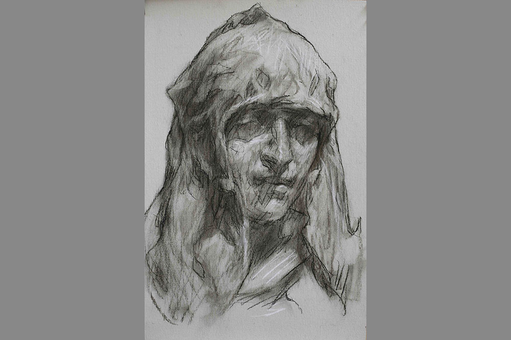 Desenho a partir da obra de Rodin 3