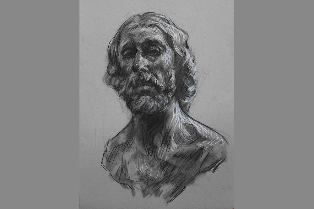 Desenho a partir da obra de Rodin 4