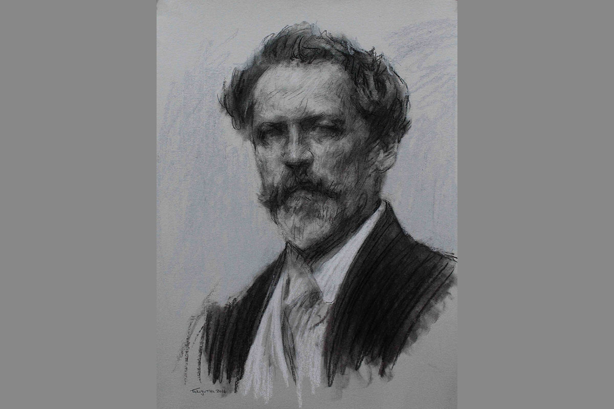 Retrato de Alphonse Mucha