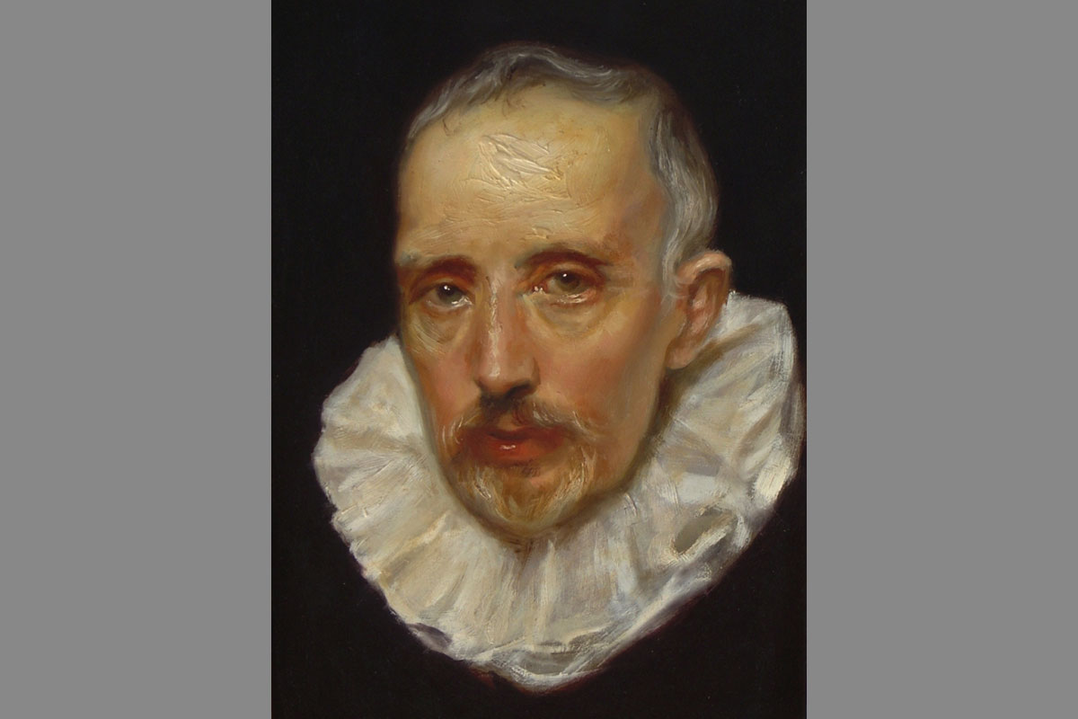 Estudo a óleo a partir da obra Cornelius Van Der Geest, de Anthony Van Dyck