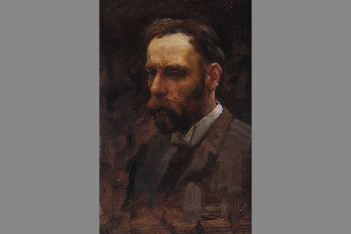 Estudo a óleo a partir do Retrato de J. W. Waterhouse, de William Logsdail