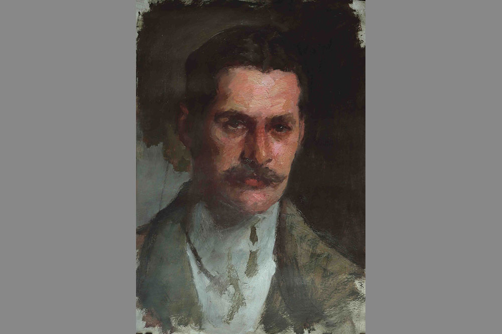 Estudo a óleo a partir da obra John R. Carter, de J. S. Sargent