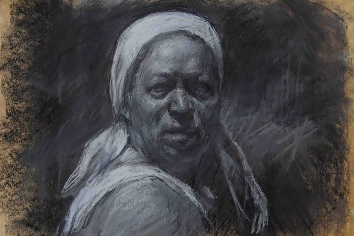 Dona Lucia, em pastel